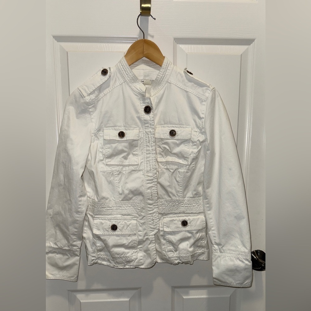 Zara Women's White Utility Jacket